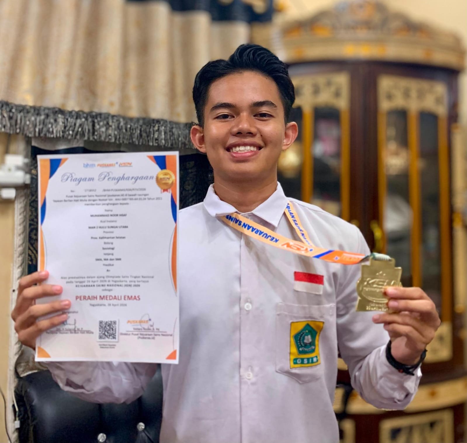 Bersinar di Kancah Nasional, Siswa MAN 2 HSU Persembahkan Medali Emas KSN 2026
